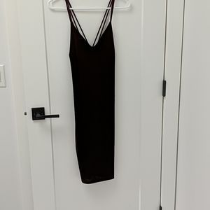 Lulu's Strappy Velvet Mini Dress